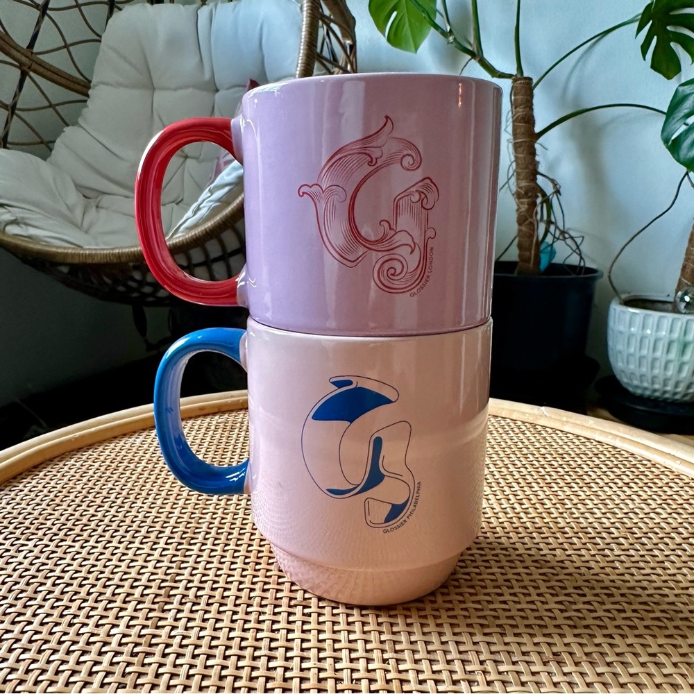 NIB Glossier Mug London & Philadelphia Stacking Set - Picture 6 of 12